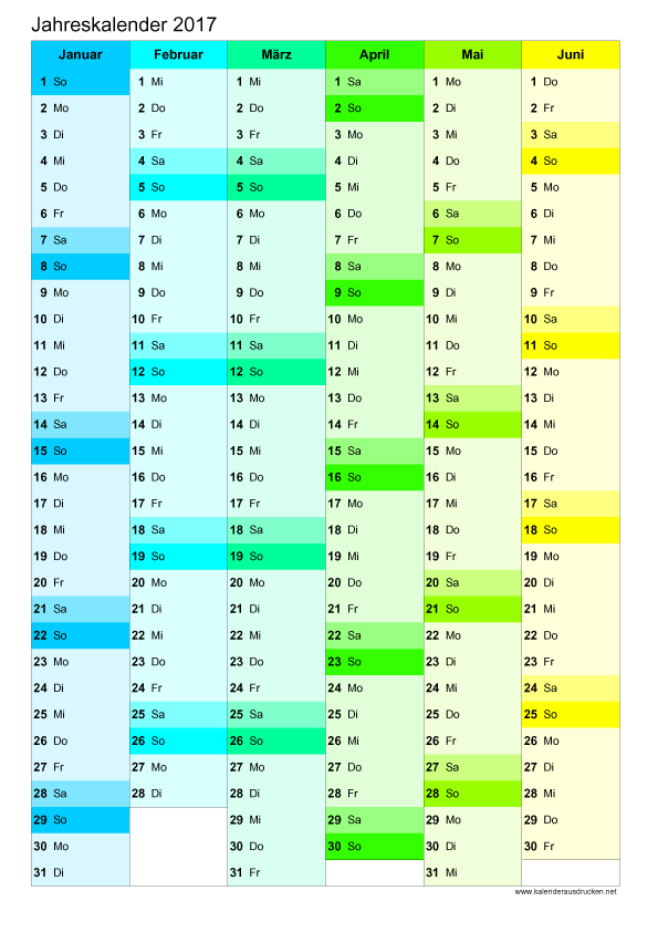 Kalender 17 Zum Ausdrucken