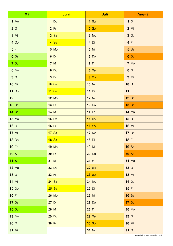 Kalender 17 Zum Ausdrucken