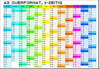 A3-Kalender im Querformat 2029