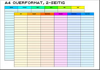 Vorschau A4-Geburtstagskalender im Querformat 2-seitig